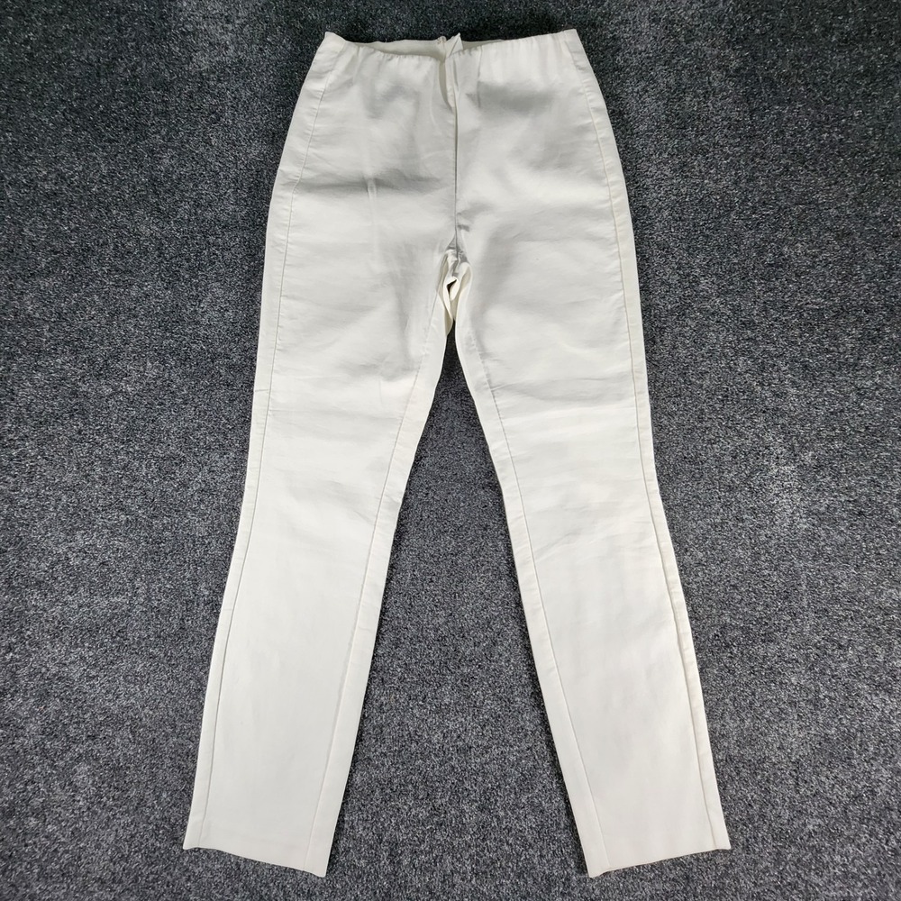 Rag & Bone Womens White Cotton Mid Rise Zip Back Straight Leg Pants Size2(24x26)